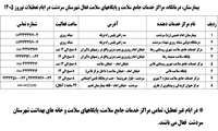 مراکز فعال ارائه خدمات بهداشتی درمانی شهرستان سردشت در ایام تعطیلات نوروز ۱۴۰۵