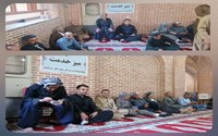 برپایی میز خدمت به مناسبت آغاز هفته دولت در نماز جمعه